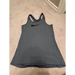 Nike‎ Athletic tank Gray Shirt Dri-fit Training Running Women’s sz L Activewear